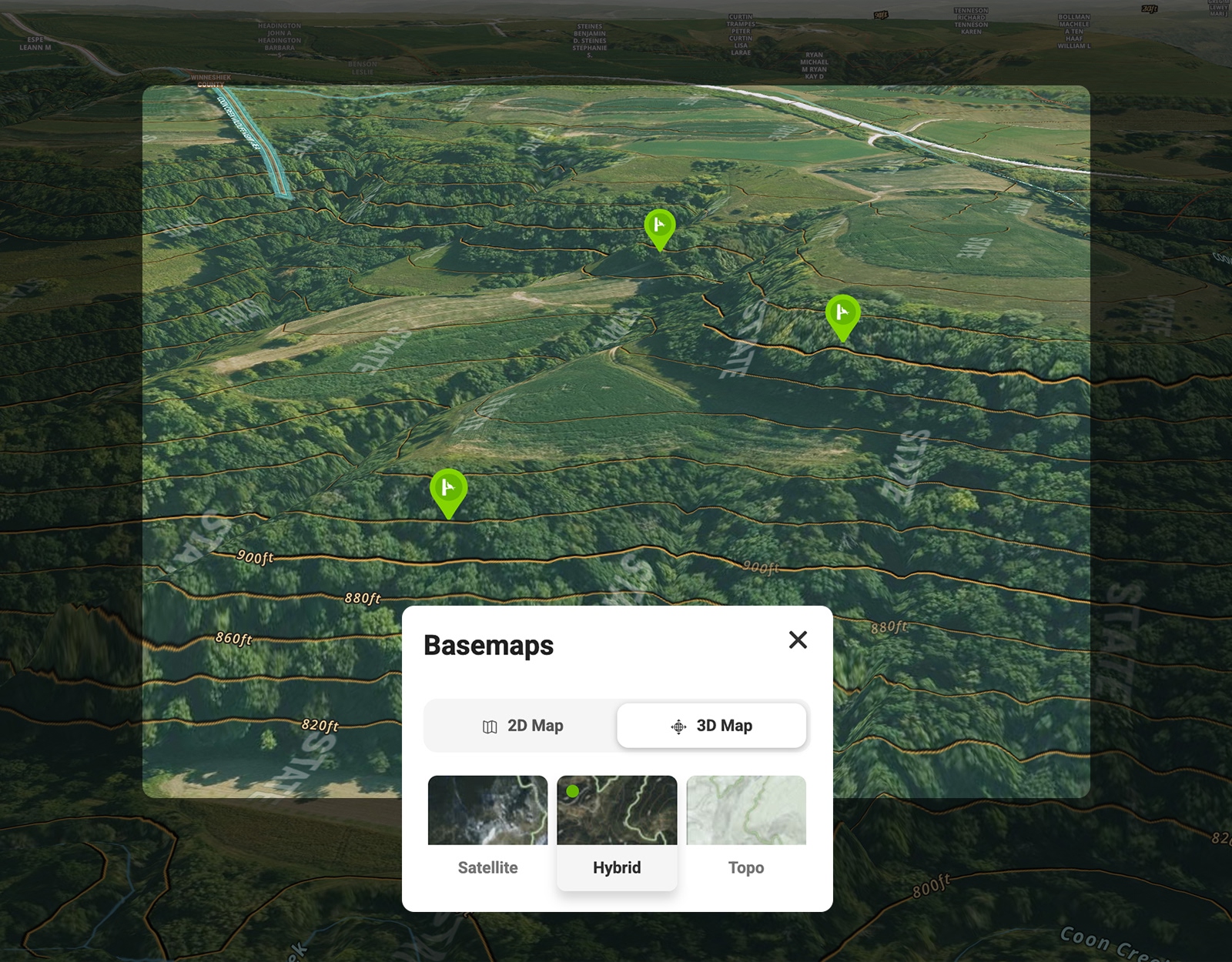 onX Hunt App 3D Maps.