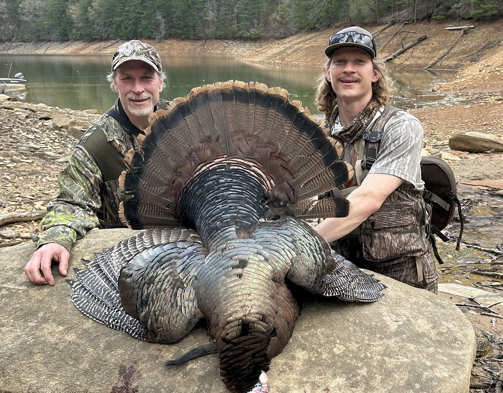 A father and son on a hunt.