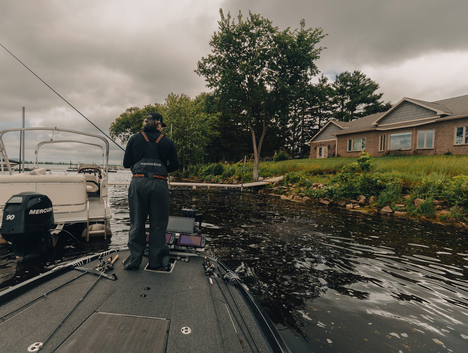 Angler Fishing Near Shore