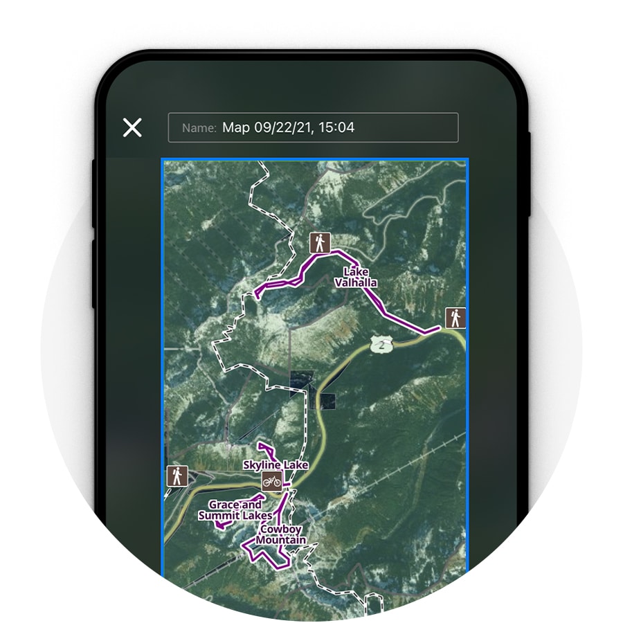 Offline GPS Snowshoeing App