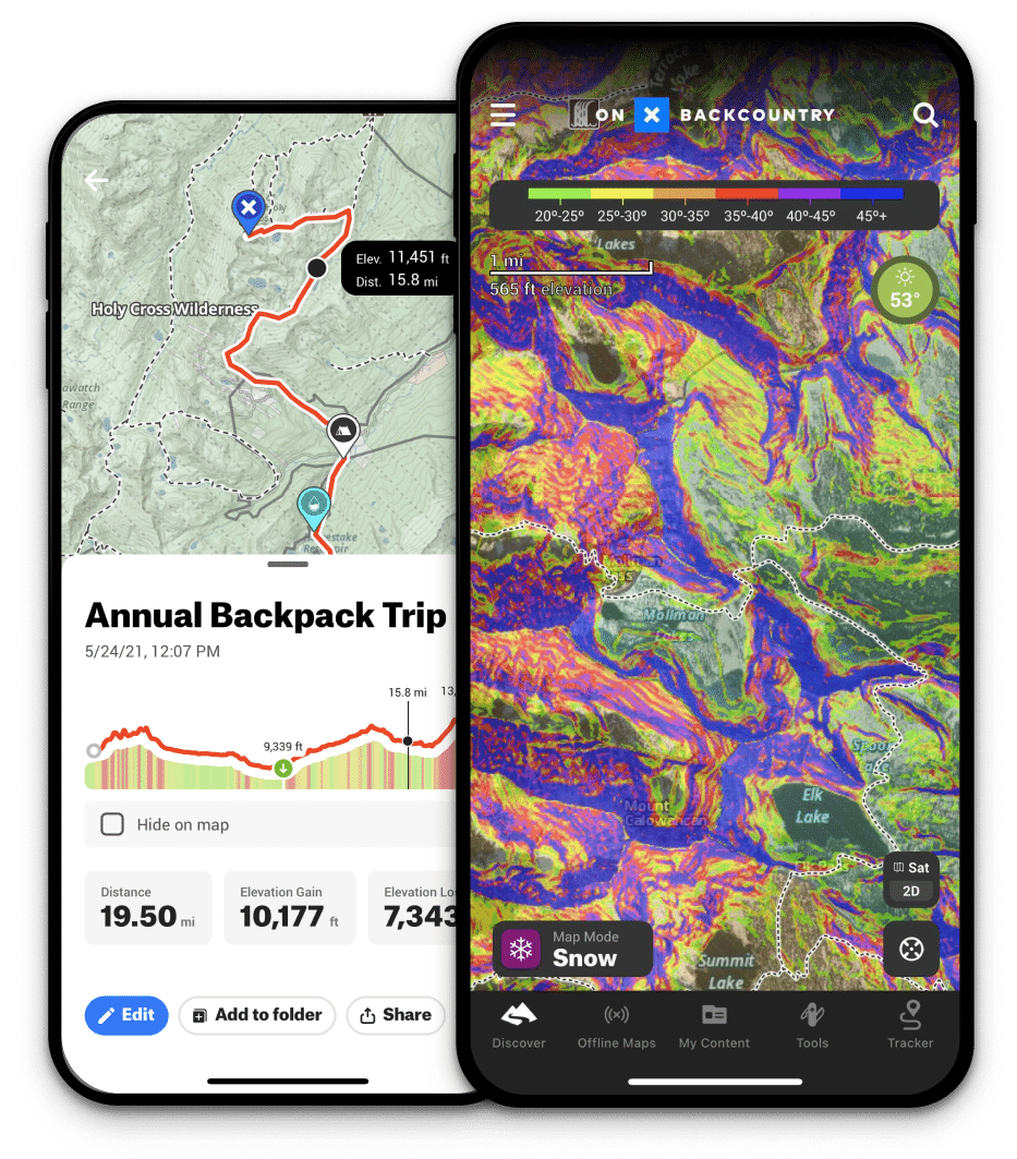 onX Backcountry GPS Map for Navigation, Hiking, Skiing Backpacking