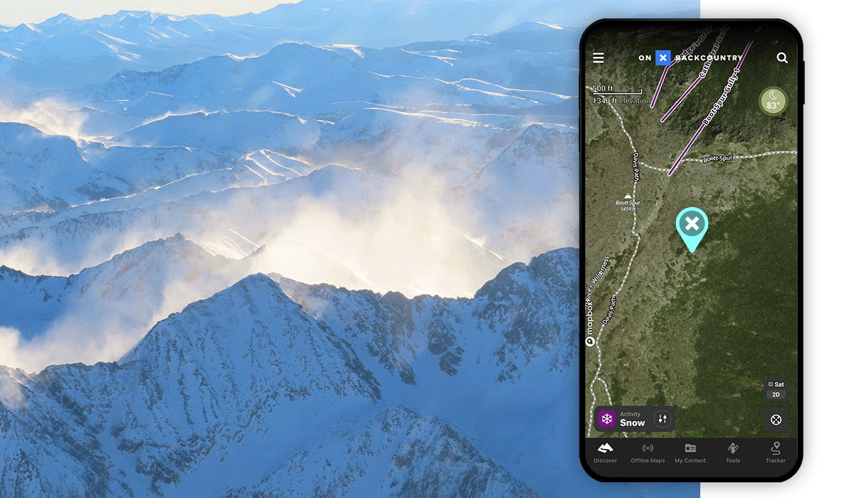 onX Backcountry app features 