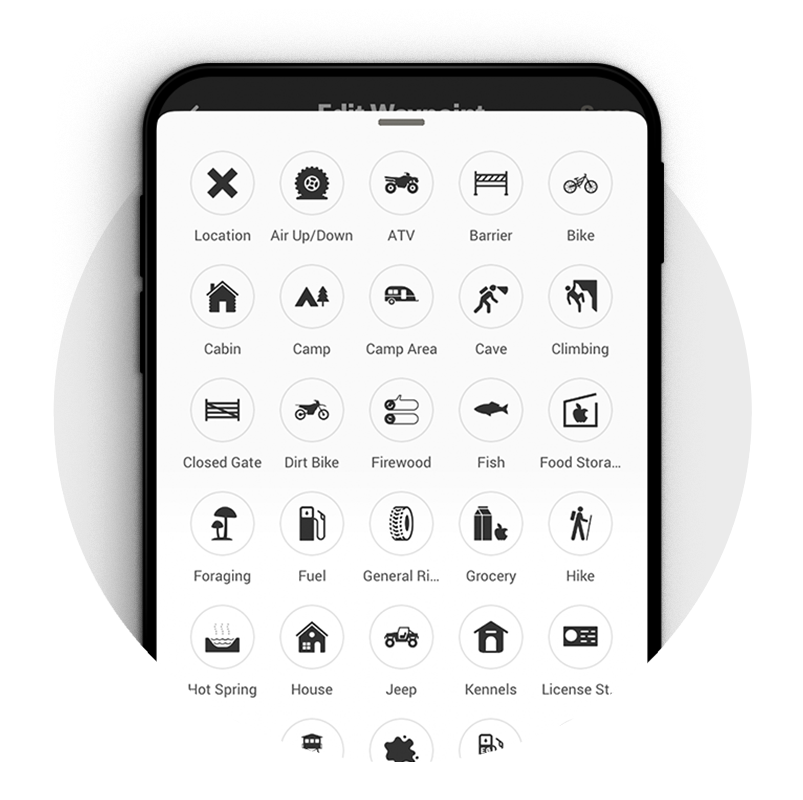 Custom waypoints for offroading Navigation