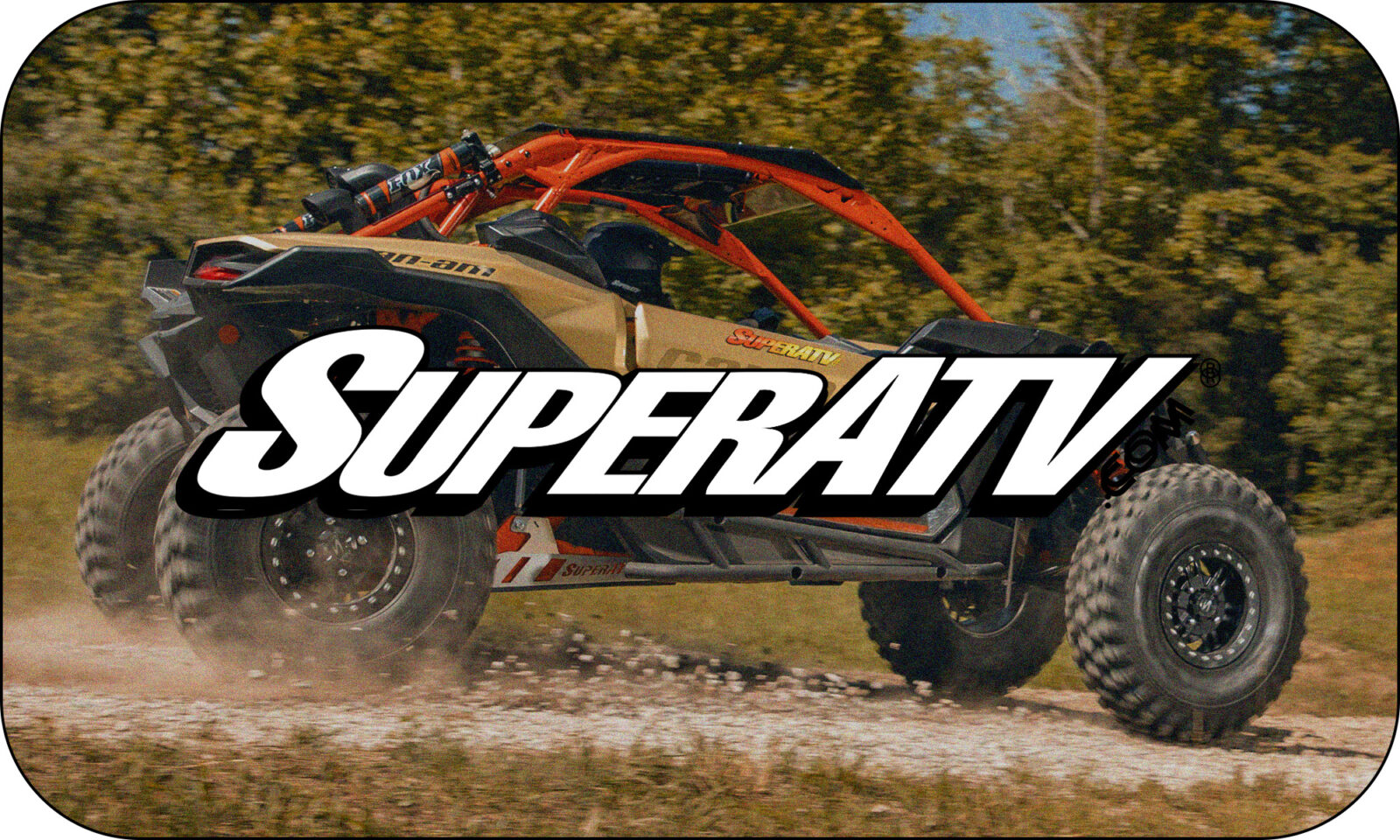 Super ATV logo over an ATV image