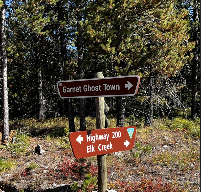 Garnet Ghost town sign 