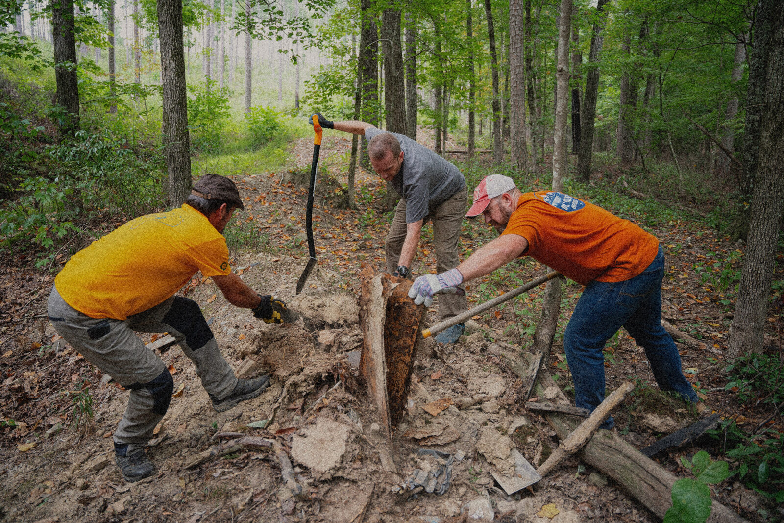 off-roading community restoring trails